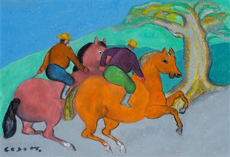 Giuseppe Cesetti (Tuscania 1902 - 1990)  - Cavalieri