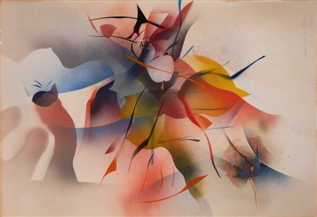 Edoardo Franceschini (Catania 1928 - Varese 2006)  - Senza titolo (nudo femminile), 1973