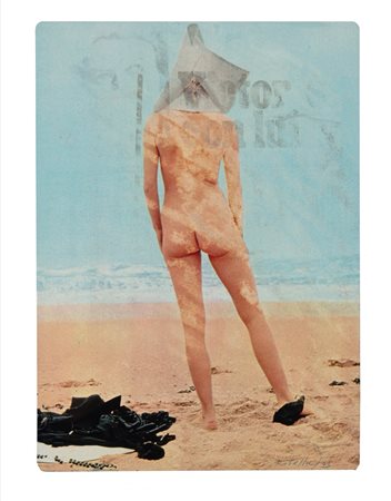 Mimmo Rotella (Catanzaro 1918 - Milano 2006)  - Nudo di spalle, 1973