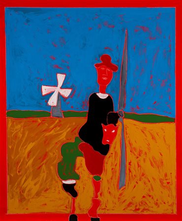 Tano Festa (Roma 1938 - 1988)  - Don Chisciotte , 1987
