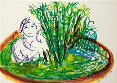 Mimmo Germanà (Catania 1944 - Busto Arsizio 1992)  - Senza titolo, 1989