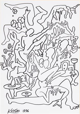 Mark Kostabi (Los Angeles 1960)  - Transmission, 1996