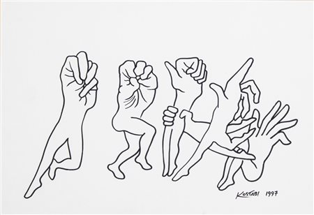 Mark Kostabi (Los Angeles 1960)  - Hand Job, 1997