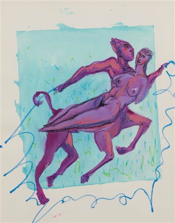 Bruno Ceccobelli (Montecastello di Vibio 1952)  - Omaggio a Marino Marini