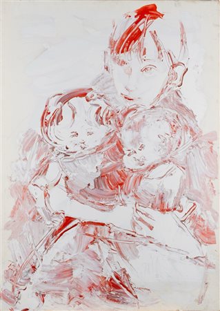 Maria Lai (Ulassai 1919 - Cardedu 2013)  - Bambina con bambole, anni '60