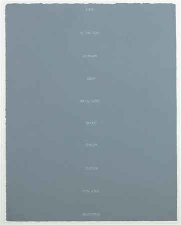 Robert Barry (New York 1936)  - Senza titolo