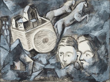 Roberto Barni (Pistoia 1939)  - Carro per due amici, 1984/'85