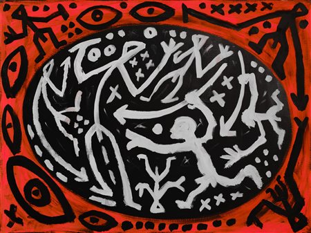 A.R. PENCK
Kleine welt angriff/Verteidigung, 1996