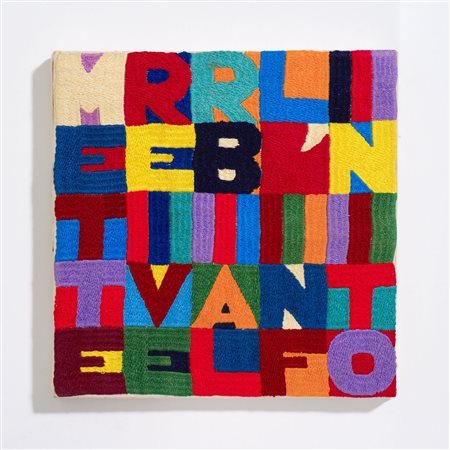 ALIGHIERO BOETTI
Mettere i verbi all'infinito, 1987