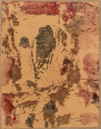 MARK TOBEY
On glass, 1968