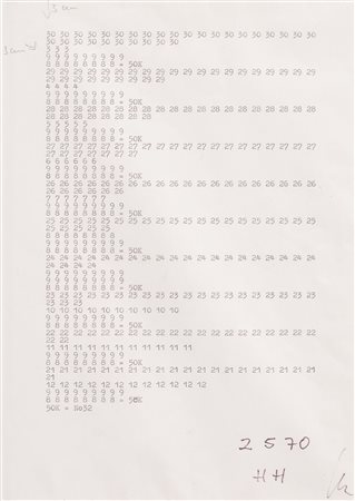 HANNE DARBOVEN
Senza titolo, 1970