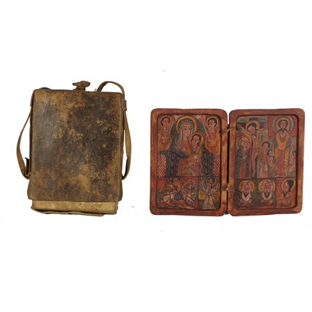 ICONA DA VIAGGIO CON CUSTODIA AMHARA