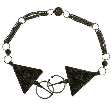 FIBULA DOPPIA FERMA MANTELLO TIZERZAI DEI BERBEREI DELL'ALTA VALLE DEL DRA