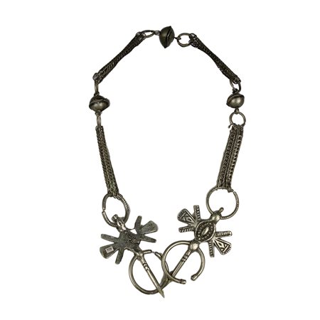 FIBULA DOPPIA PORTAMANTELLO TIZERZAI DEI BERBERI DELLA VALLE DEL DRA