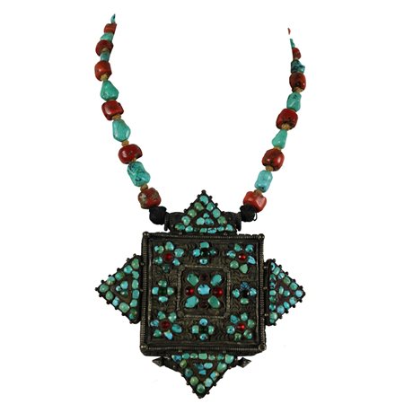 COLLANA CON RELIQUIARIO GAU LADAKH 