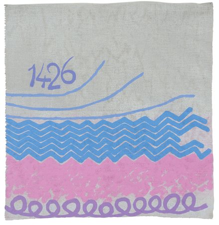 GRIFFA GIORGIO Torino 29/03/1936Tre linee con arabesco n. 1426, 1994acrilici...