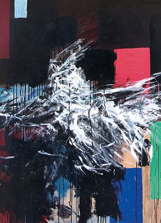 FINZI ENNIO Venezia 1931Senza titolo, 1953olio su faesite cm. 130x100, firma...