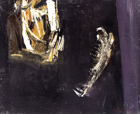 ARICO' RODOLFO Milano 03/06/1930 - Milano 2002Senza titolo, 1957olio su...