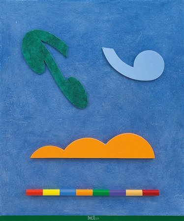 DEL PEZZO LUCIO Napoli 1933Multicolorecollage, colore acrilico su legno cm....