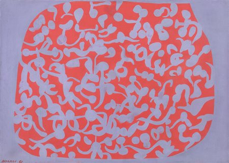 ACCARDI CARLA Trapani 09/10/1924 - Roma 23/02/2014Rosso lilla, 1961caseina su...