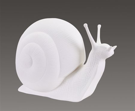 CRACKING ART Chiocciolamultiplo in plastica bianca cm. 55x30x40, esemplare...