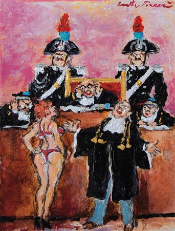 PIACESI WALTER Ascoli Piceno 18/09/1929La parola alla difesa, 2013olio su...