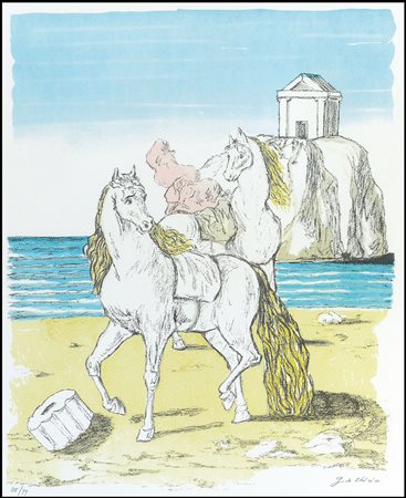 DE CHIRICO GIORGIO Volo (Grecia) 10/07/1888 - Roma 20/11/1978Cavalli con...
