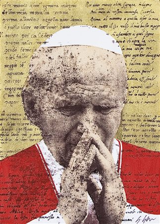 GRITTINI GIULIANO Corbetta 1951Papa Giovannitecnica mista su tela cm....