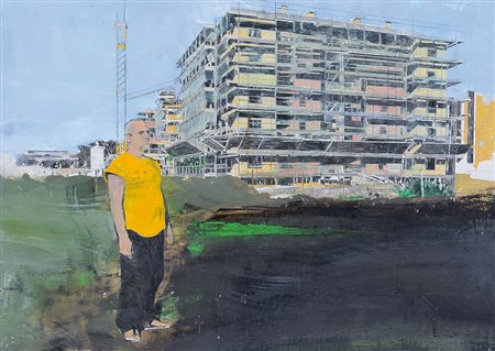 ORTONA GIORGIO Tripoli (Libia) 1960Sidney e il cantiere, 2002olio su tavola...