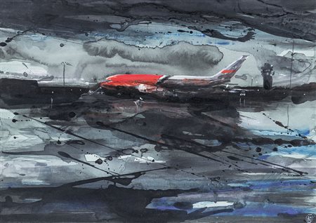 BUSCI ALESSANDRO Milano 1971Airport32, 2009smalti e acrilico su tavola cm....
