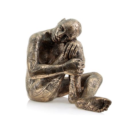 RABARAMA Roma 1969Pensieri celati, 1999scultura in bronzo cm. 27x29x19,...