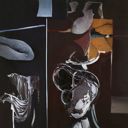 BIONDA MARIO Torino 1913 - Penango (AT) 1985Interno con frammento rossoolio...