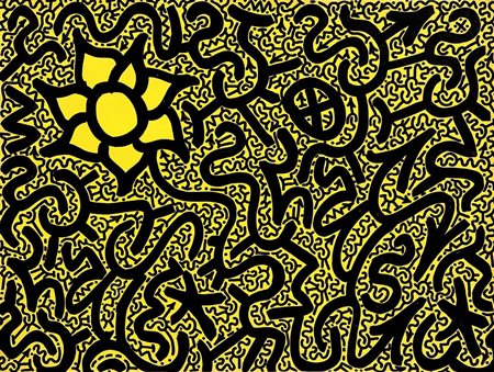 LITTLE ANGEL (LA2) ANGEL ORTIZ New York 1967Senza titolospray e marker su...