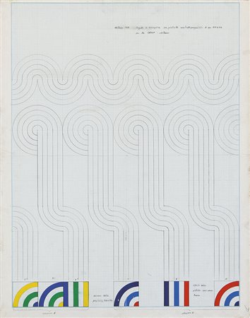 DEL PEZZO LUCIO Napoli 1933Studio, 1969tecnica mista su carta millimetrata...