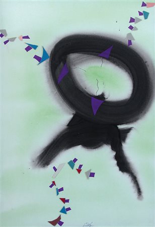 DANGELO SERGIO Milano 1932Ubu di campagnatecnica mista e collage su tela cm....