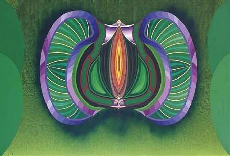 BORGA FRANCO Torino 11/04/1937 Domitia, 1974 olio su tela cm. 100x150, firma...