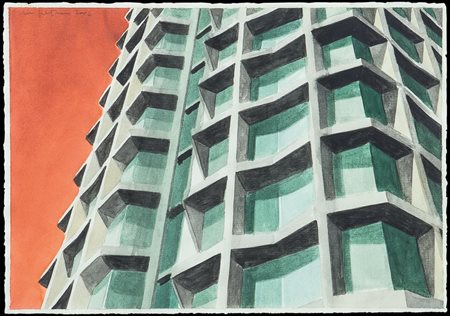 PETRUS MARCO Rimini 30/05/1960 London suspended, 2006 acquerello su carta cm....