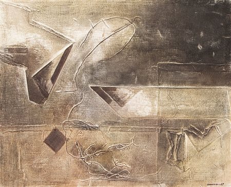 CANONICO FELICE Messina 1922 - 1997Spericolato, 1969olio e assemblaggio di...