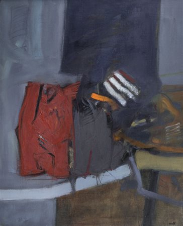 CERETTI MINO Milano 17/02/1930Descrizione, 1961olio su tela cm. 100x81, firma...