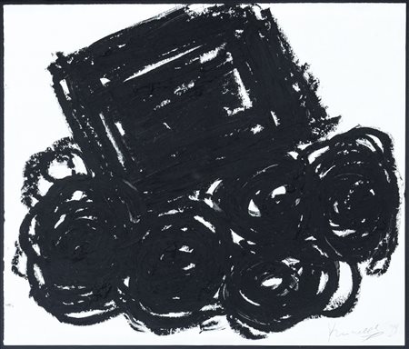 KOUNELLIS JANNIS Pireo (Grecia) 1936Senza titolo, 1999catrame su carta cm....