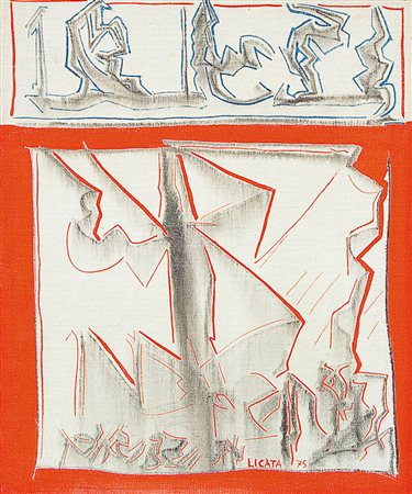 LICATA RICCARDO Torino 20/12/1929 - Venezia 19/02/2014Painture n° 1, 1975olio...