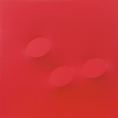 SIMETI TURI Alcamo 05/08/19293 ovali rossi, 2008acrilico su tela sagomata cm....