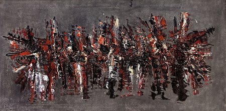 BERGOLLI ALDO Legnano (Mi) 16/07/1916 - Milano 1972Composizione, 1956olio su...