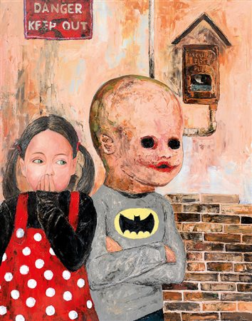 DESIDERIO Milano 1978Danger keep out, (confabula spurid), 2008acrilico su...