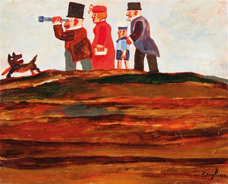 BORGHESE FRANZ Roma 21/01/1941 - Roma 17/12/2005Eppur si vede...olio su tela...