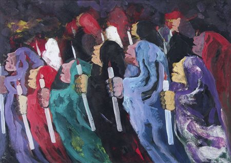 TERRUSO SAVERIO Monreale (Pa) 11/01/1939 - Milano 03/03/2003Processione,...