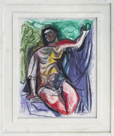 CHIA SANDRO Firenze 20/04/1946Il profetatecnica mista su cartoncino cm. 77x57...