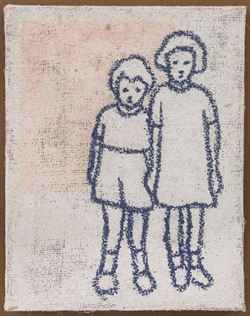 BERRUTI VALERIO Alba (CN) 1977Brothers, 2004affresco su tela di juta cm....