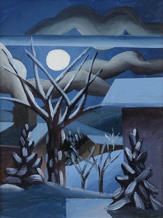 SALVO Leonforte (En) 22/05/1947Dicembreolio su tela cm. 40x30, firma e titolo...