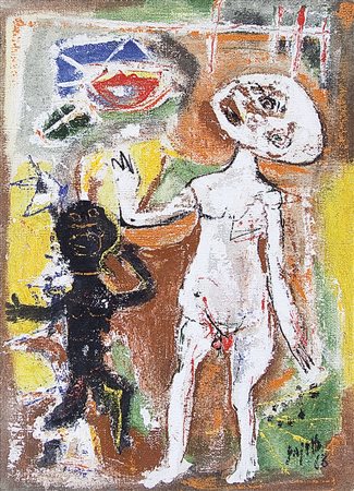 PAJETTA GUIDO Monza (Mi) 08/02/1898 - Milano 15/02/1987Feticci, 1968acrilico...